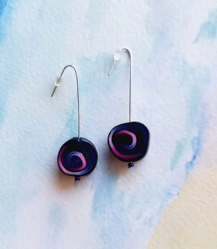 boucles coloridas madeira metal novas 5 cm – photo 4